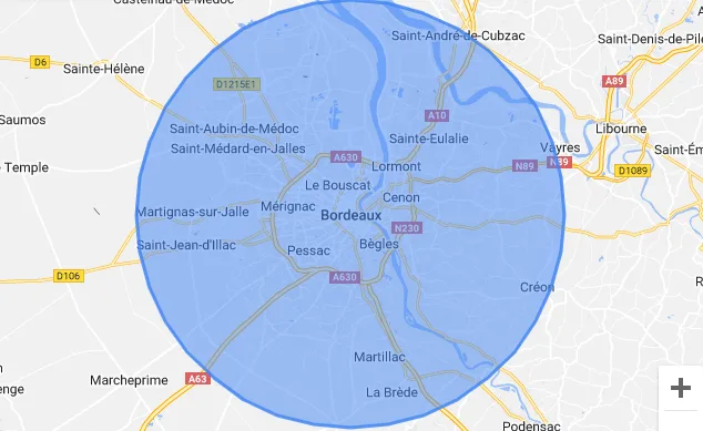 Zone intervention ARD Couvreur gironde
