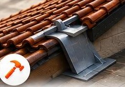 Réparation de faîtage et zinguerie sur toiture en tuiles